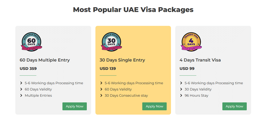 Apply for UAE visa online